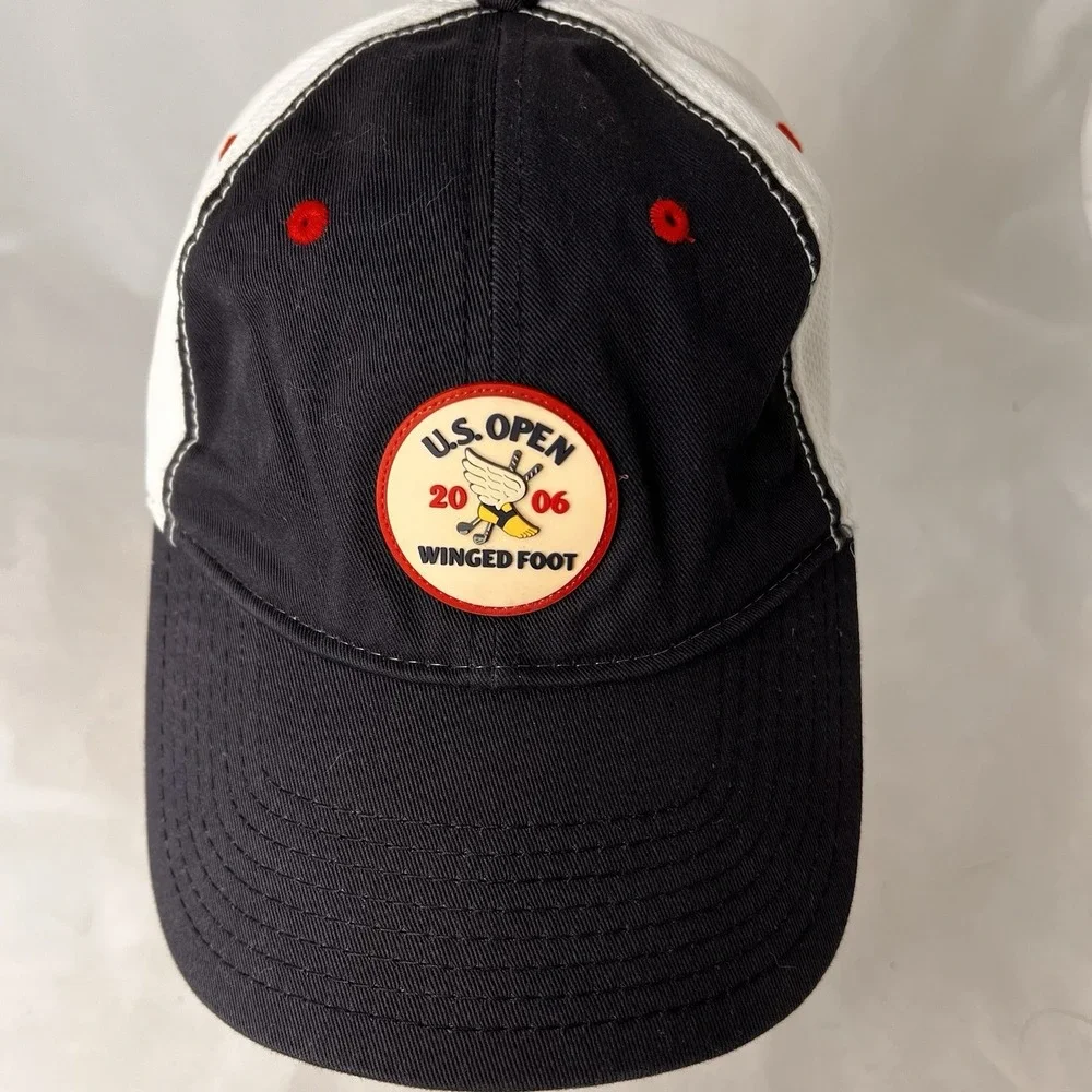 The Game US Open 2006 Winged Foot Golf Hat Flex Fit Cap Navy White